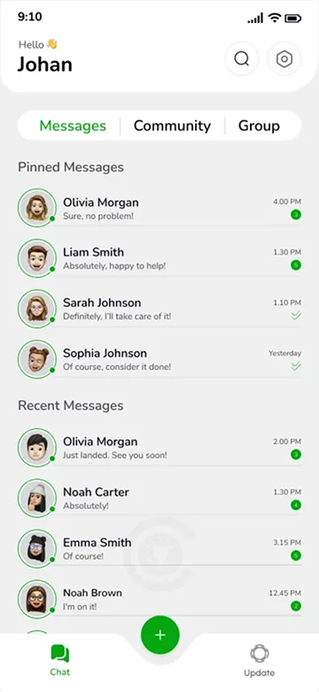 Client Chat Panel UI with AI Features – Smart Replies, Translation, and Media Sharing 