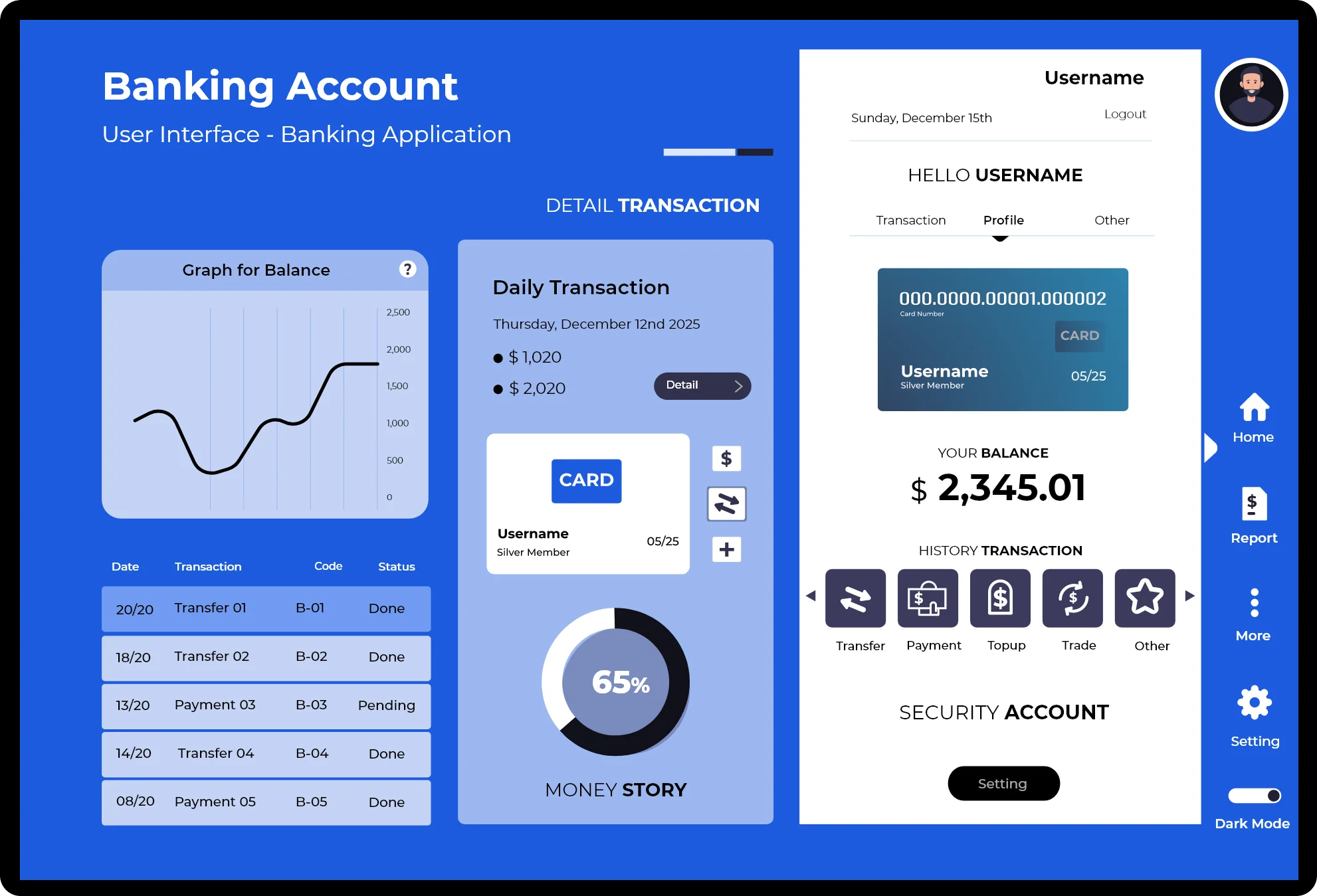 Modern Banking App UI & Admin Features