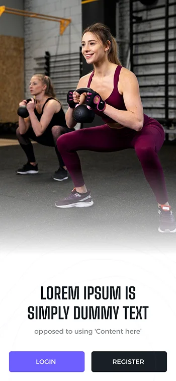 Fitness App: Login & Registration Screen