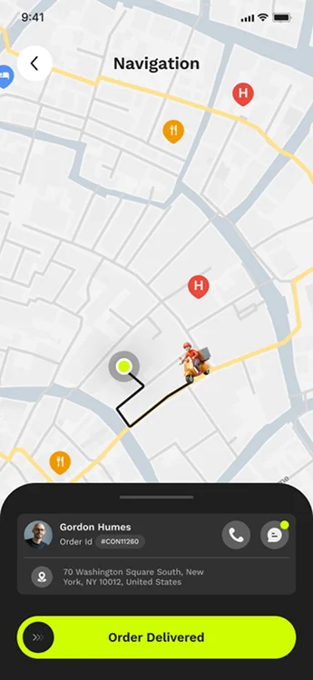Driver App – Navigation Screen