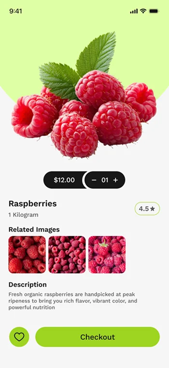 Grocery Details App Screen 