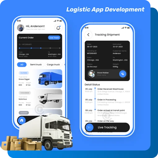 Logistics App Screens 