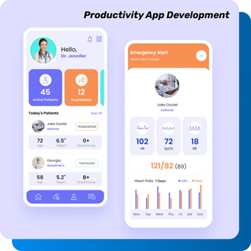 Healthcare Productivity App UI