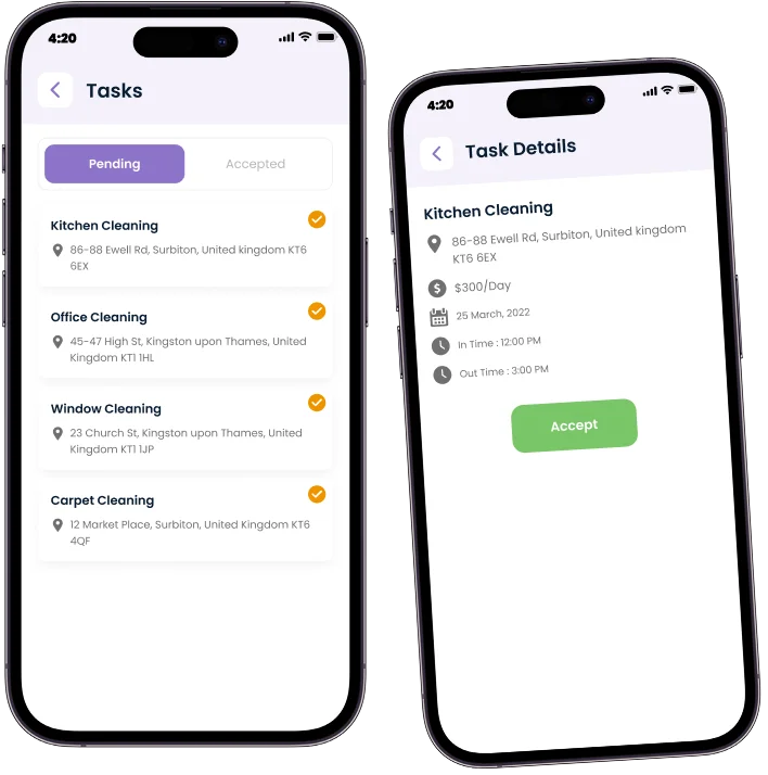 Task Management Screens