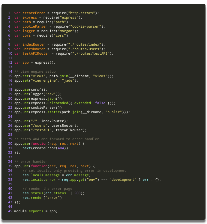 Ask express to use the package Ask express to use the package