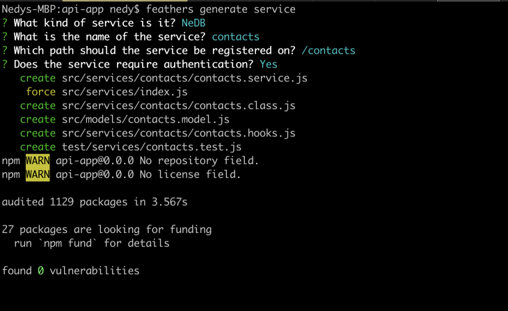 features generate service features generate service